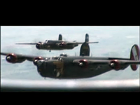 Still from video of flight of B-24 Liberator